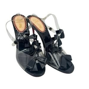 Christian Louboutin Limited Edition Bow Bow Heels 20th Anniversary Black 39.5